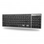 Rechargeable French AZERTY Bluetooth Keyboard - Black and Grey - NGS