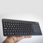 2.4 GHz Wireless Multimedia Keyboard with Touchpad, Multi Device Rechargeable AZERTY - Black - NGS