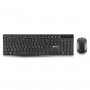 2.4 GHz Wireless Multimedia Mouse and Keyboard Set French AZERTY - Black - NGS