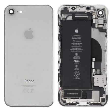 Back Cover Housing iPhone 8 White - Charging Connector + Battery (Original Dismantled) Grade A