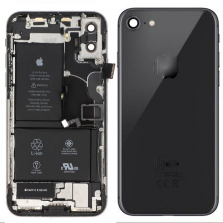 Châssis Complet iPhone 8 Noir - Connecteur de Charge + Batterie (Origine Demonté) Grade B