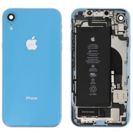 Complete iPhone XR Blue Chassis - Charging Connector Battery (Original Dismantled) - Grade A