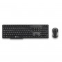 NGS Euphoria Kit Mouse and Keyboard Set Wireless 2.4 GHZ French AZERTY - Black