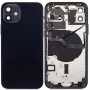 Back Cover Housing iPhone 12 Black - Charge Connector (Original Disassembled) Grade A