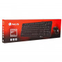 French AZERTY Wired Multimedia Mouse and Keyboard Set - NGS - Black