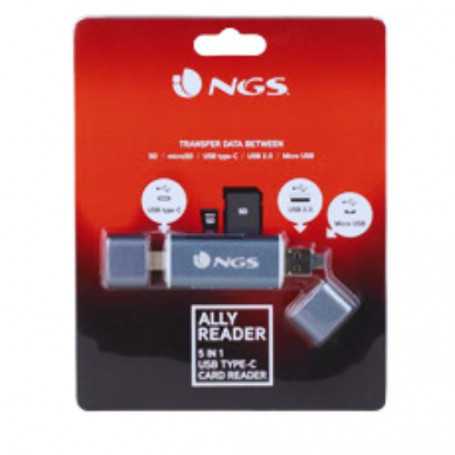 5 In 1 Type-C Card Reader - NGS Ally Reader - Grey