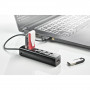 HUB NGS IHUB7 Tiny USB 2.0 with 7 Ports and External Power Supply - Black