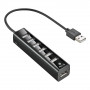 HUB NGS IHUB7 Tiny USB 2.0 with 7 Ports and External Power Supply - Black