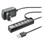 HUB NGS IHUB7 Tiny USB 2.0 with 7 Ports and External Power Supply - Black