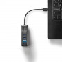 Ultra Slim USB 2.0 Hub with 4 Ports - Black - NGS