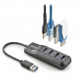 Ultra Slim USB 2.0 Hub with 4 Ports - Black - NGS