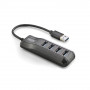 Ultra Slim USB 2.0 Hub with 4 Ports - Black - NGS