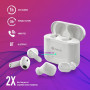 Écouteurs Bluetooth NGS Artica Duo White, 2 Paires Intra-Auriculaires - Blanc