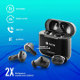 Bluetooth Headphones NGS Artica Duo Black, 2 Pairs In-Ear - Black