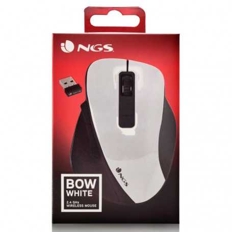 Souris Sans Fils NGS Bow White 800/1200/1600 DPI - Blanc