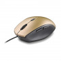 Souris Ergonomique Filaire NGS Moth Gold USB/Type C Avec Boutons Silencieux - Dorée