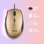 Souris Ergonomique Filaire NGS Moth Gold USB/Type C Avec Boutons Silencieux - Dorée