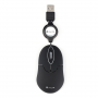 Souris NGS Sin Black pour Portable Avec Câble Rétractable - Noir