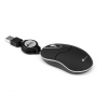 NGS Sin Black Mouse for Laptop with Retractable Cable - Black