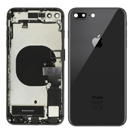 Back Cover Housing iPhone 8 Plus Black - Charging Connector (Original Dismantled) Grade A