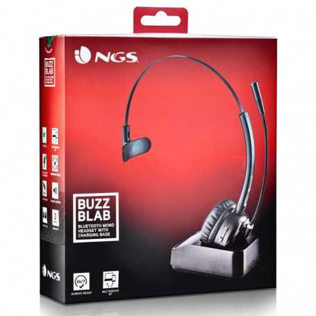 Casque Sans Fil NGS BUZZ BLAB Avec Microphone pour Bureau/Centre d'appels - Noir