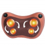 All-in-One Electric Massage Pillow for Perfect Relaxation - Brown