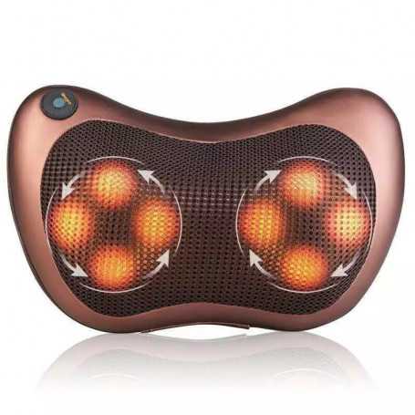 All-in-One Electric Massage Pillow for Perfect Relaxation - Brown