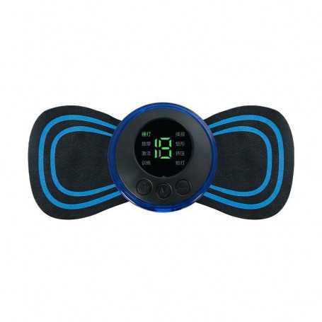 Intelligent Massage Patch with Low Frequency Impulses and Remote Control - Black and Blue