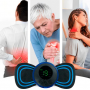 Intelligent Massage Patch with Low Frequency Impulses and Remote Control - Black and Blue