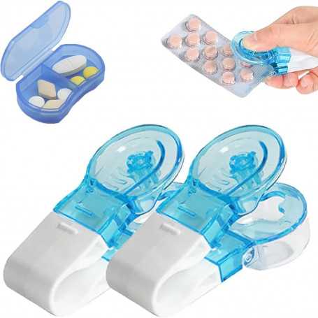 Portable Pill Box with Can Opener for Easy and Hygienic Medication Intake