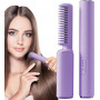 Rechargeable, Fast Heating Straightening Brush for Thick, Curly, and Soft Hair - Purple