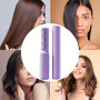 Rechargeable, Fast Heating Straightening Brush for Thick, Curly, and Soft Hair - Purple