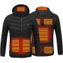 USB Rechargeable Self-Heating Down Jacket with Long Sleeves - Black