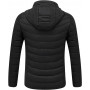 USB Rechargeable Self-Heating Down Jacket with Long Sleeves - Black