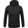 USB Rechargeable Self-Heating Down Jacket with Long Sleeves - Black