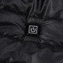 USB Rechargeable Self-Heating Down Jacket with Long Sleeves - Black