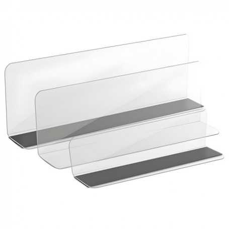 Multi-Purpose PVC Magnetic Shelf Divider 28*12 CM - Transparent