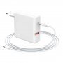 Chargeur Mural 79W Port USB C Power Delivery Port USB Câble 2m LinQ PD6520 Blanc