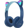 Casque Stéréo Bluetooth P47M avec Oreillette Lumineuse - Bleu