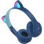 Casque Stéréo Bluetooth P47M avec Oreillette Lumineuse - Bleu