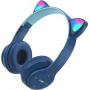 Casque Stéréo Bluetooth P47M avec Oreillette Lumineuse - Bleu