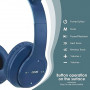 Helmet Stereo Bluetooth P47M with Earpiece Bright - Blue