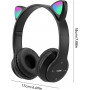 Helmet Stereo Bluetooth P47M with Earpiece Luminous - Black