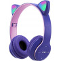 Casque Stéréo Bluetooth P47M avec Oreillette Lumineuse - Violet