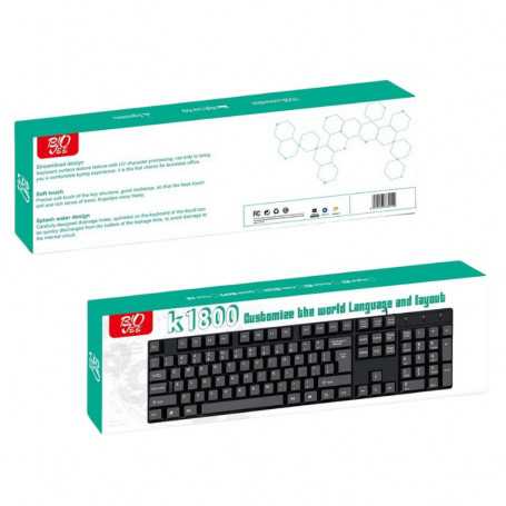 K1800 Wired USB Keyboard - Russian Keyboard