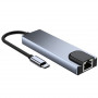 Hub Multifonction 5 en 1 : Type C vers PD, USB 3.0 - Gris | Achat en ligne