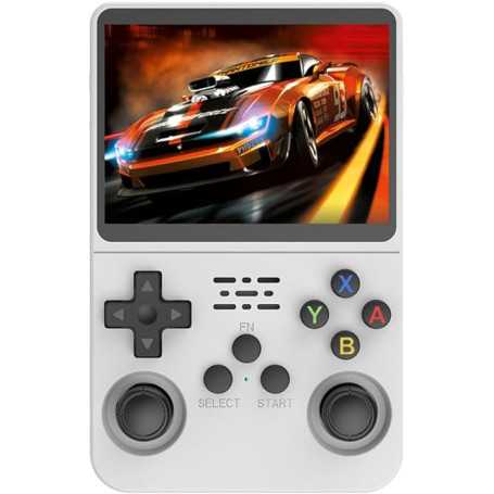 Mini Console de Jeu Vidéo Portable R36 Écran IPS 3,5" 64 Go - Blanc