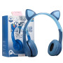 Casque Stéréo Bluetooth P47M avec Oreillette Lumineuse - Bleu