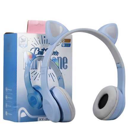 Helmet Stereo Bluetooth P47M with Earpiece Bright - Sky Blue