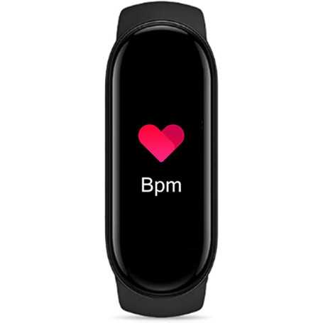 Connected Bracelet in Silicone Waterproof with Monitor of Heart Rate and of Arterial Pressure M8 - Black